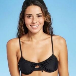 Xhilaration Juniors' Shirred Underwire Summer  Bikini Top